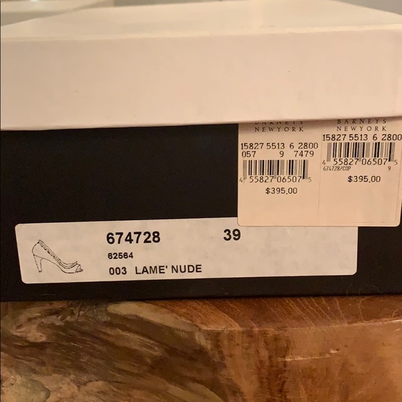 MARC JACOBS ROSE GOLD LAME  PEEP TOE HEELS SZ39 - Picture 8 of 8